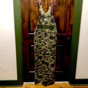Vintage Carhart Camo Overalls M/L